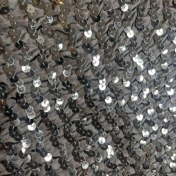 Miss H Vintage Black Full Sequined Open Front Cocktail Jacket 21x26 - Picture 5 of 7